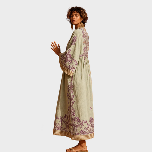 Alina – Boho Lanena Haljina