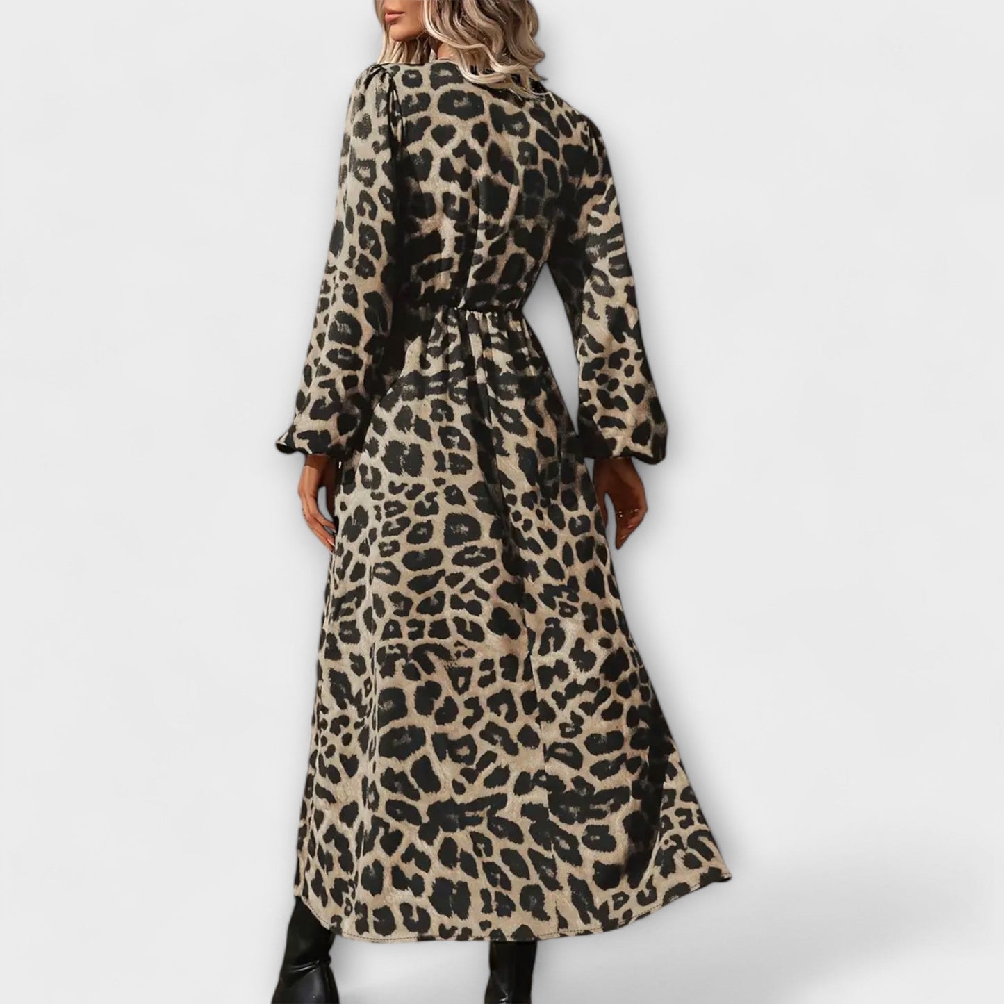 Natalie - Elegantne haljine s leopardovim s uzorkom