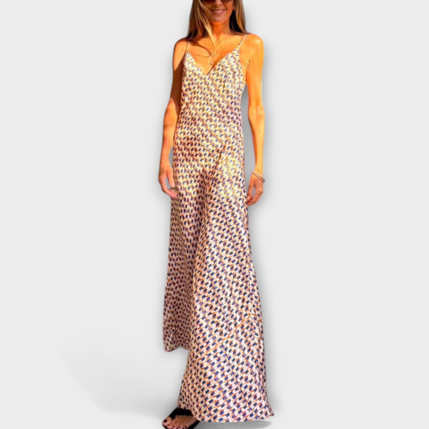 Tove - Elegantne maxi haljine s geometrijskim s uzorkom