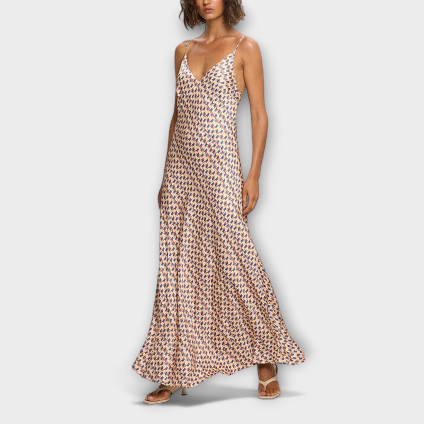 Tove - Elegantne maxi haljine s geometrijskim s uzorkom