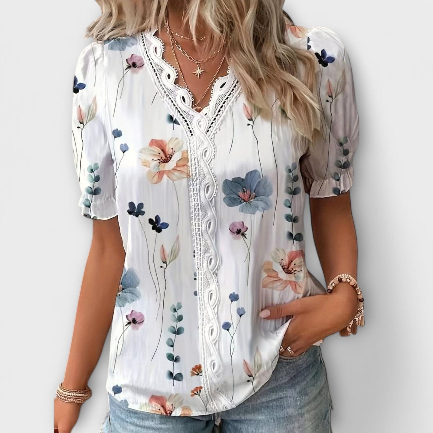 Emily - Moderna bluza s s U-izrezom