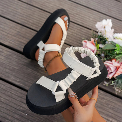Elena – Iridescentne Sandale na Platformu
