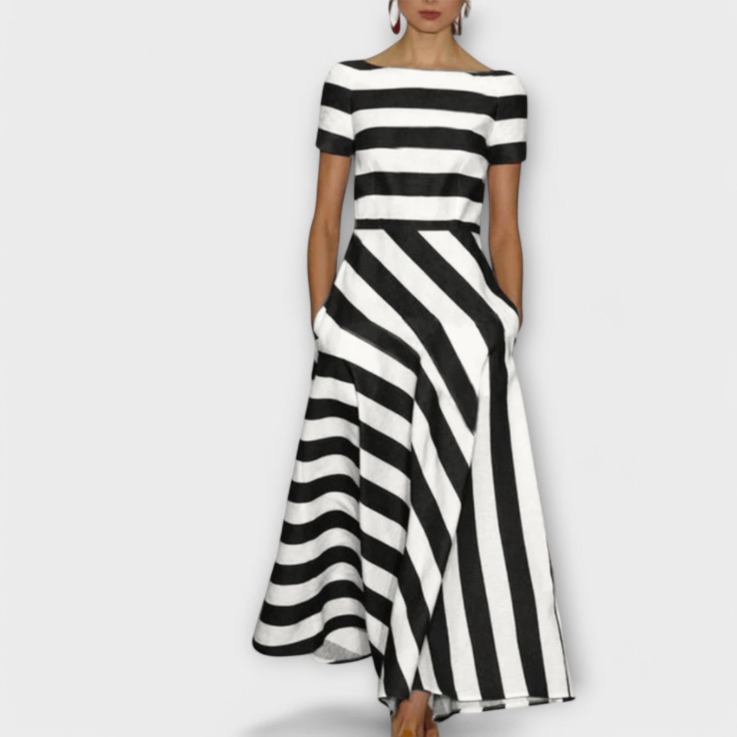 Janell - Pruge maxi haljina