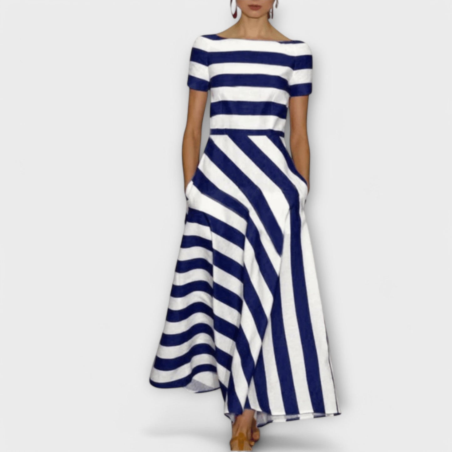 Janell - Pruge maxi haljina