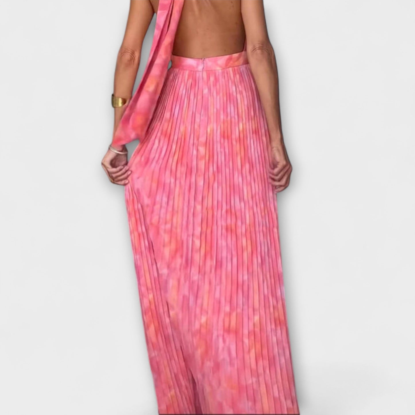 Seraphina - Elegantne Maxi Odjevni komad s Halter Ovratnikom i s s U-izrezom