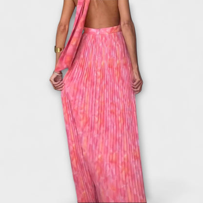 Seraphina - Elegantne Maxi Odjevni komad s Halter Ovratnikom i s s U-izrezom