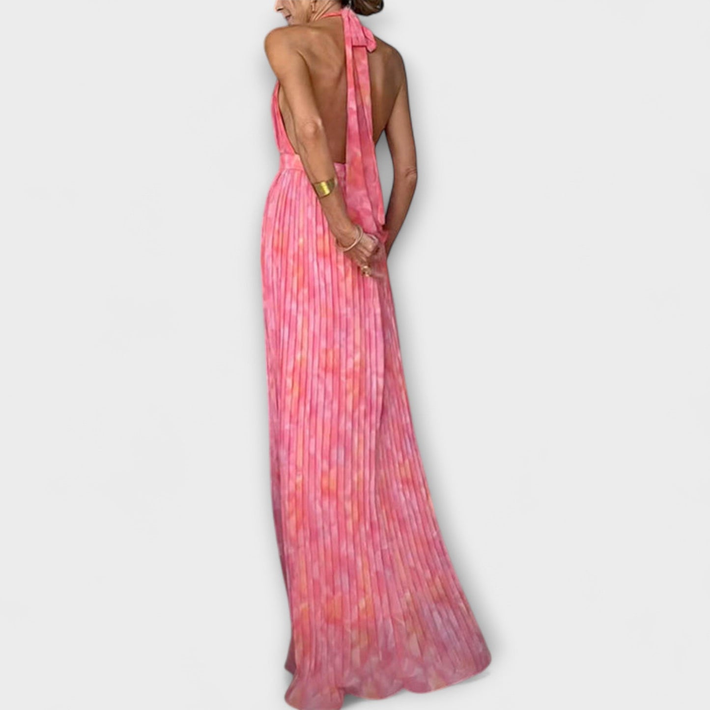 Seraphina - Elegantne Maxi Odjevni komad s Halter Ovratnikom i s s U-izrezom