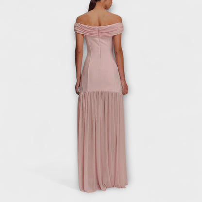 Maelie - Elegantan brezramenski bodycon maxi haljina s cvjetnim okraski