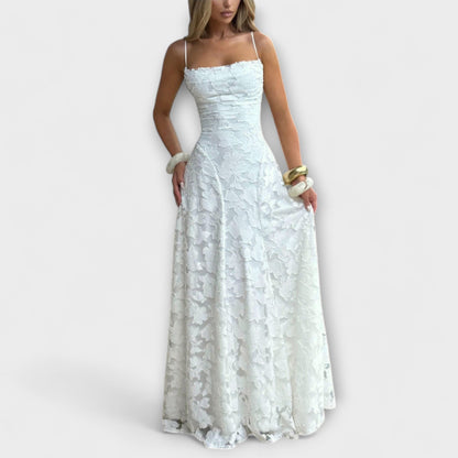 Emberly - Elegantna maxi haljina od žakardne tkanine