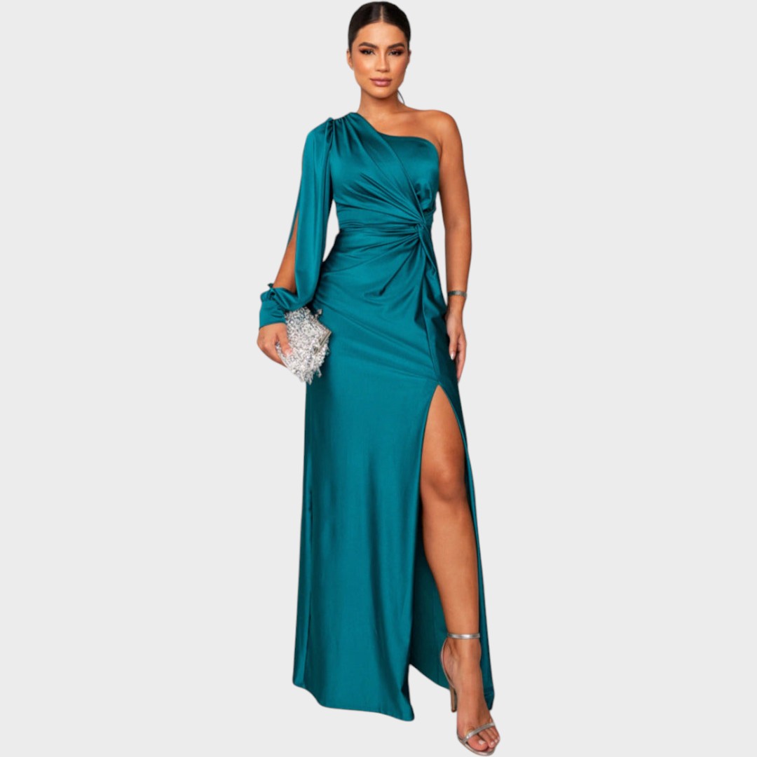 Marica – Elegantna duga haljina na eno rame