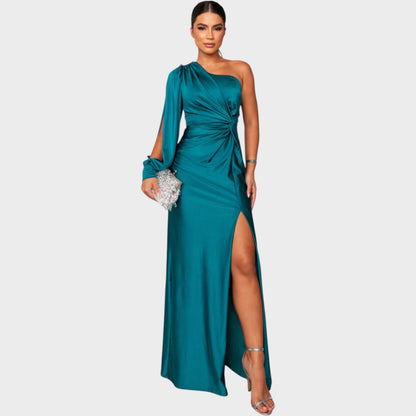 Marica – Elegantna duga haljina na eno rame
