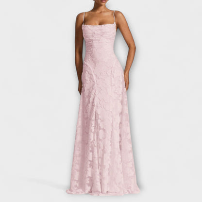 Emberly - Elegantna maxi haljina od žakardne tkanine
