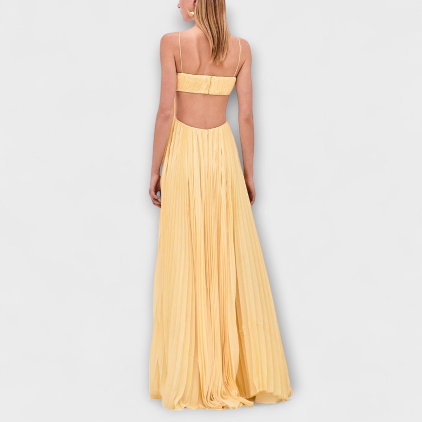 Mireille - Elegantne Maxi Haljine s Pliseji i Izrezima