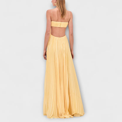 Mireille - Elegantne Maxi Haljine s Pliseji i Izrezima