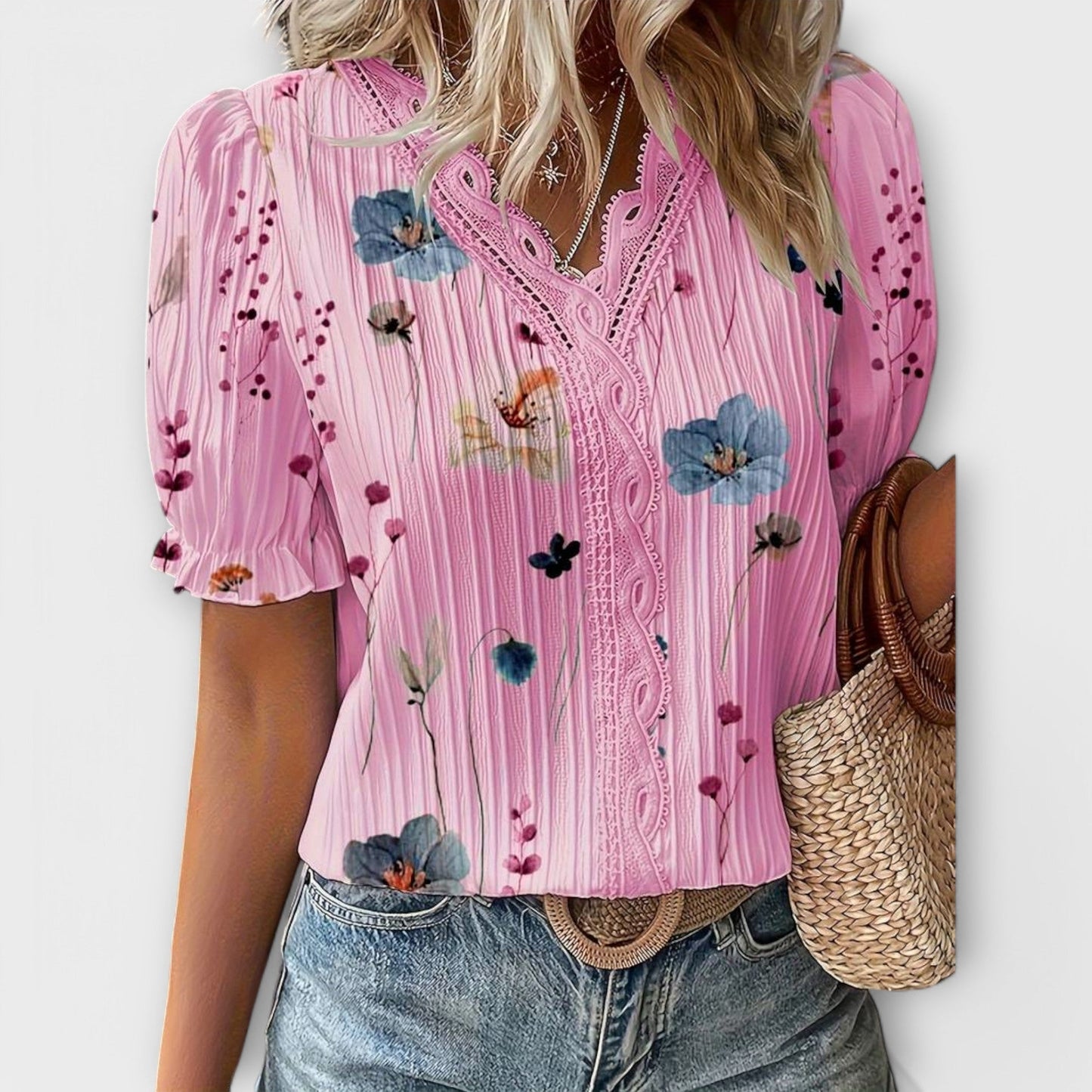 Emily - Moderna bluza s s U-izrezom