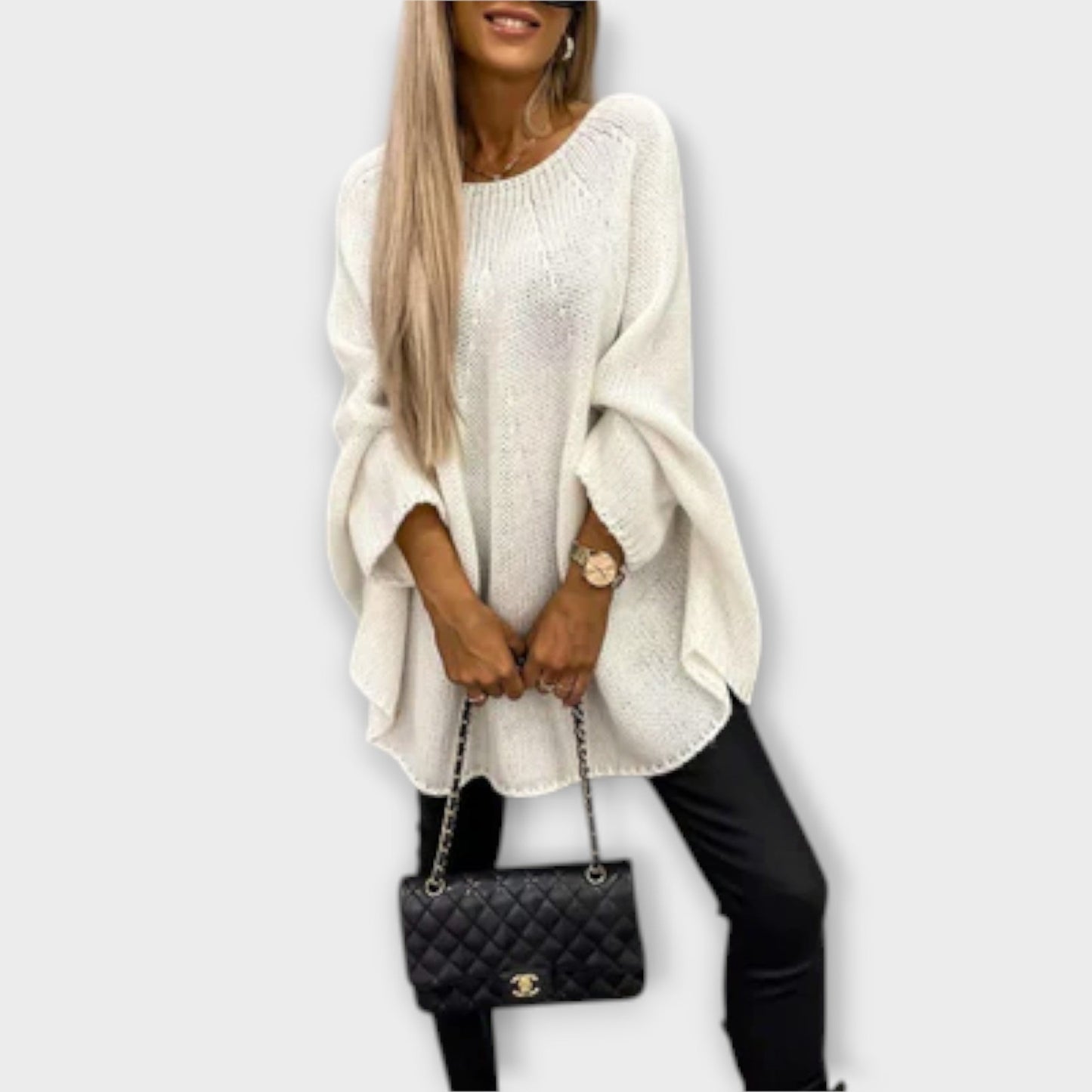 Isabelle - Stilna ženska kardigan s krožnim izrezom