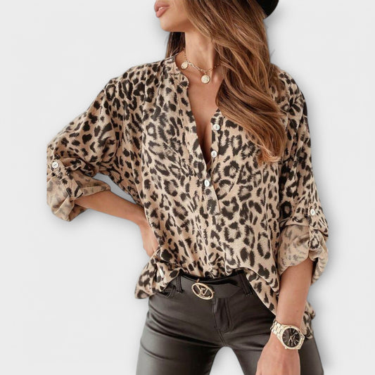 Moderna bluza s leopardovim s uzorkom