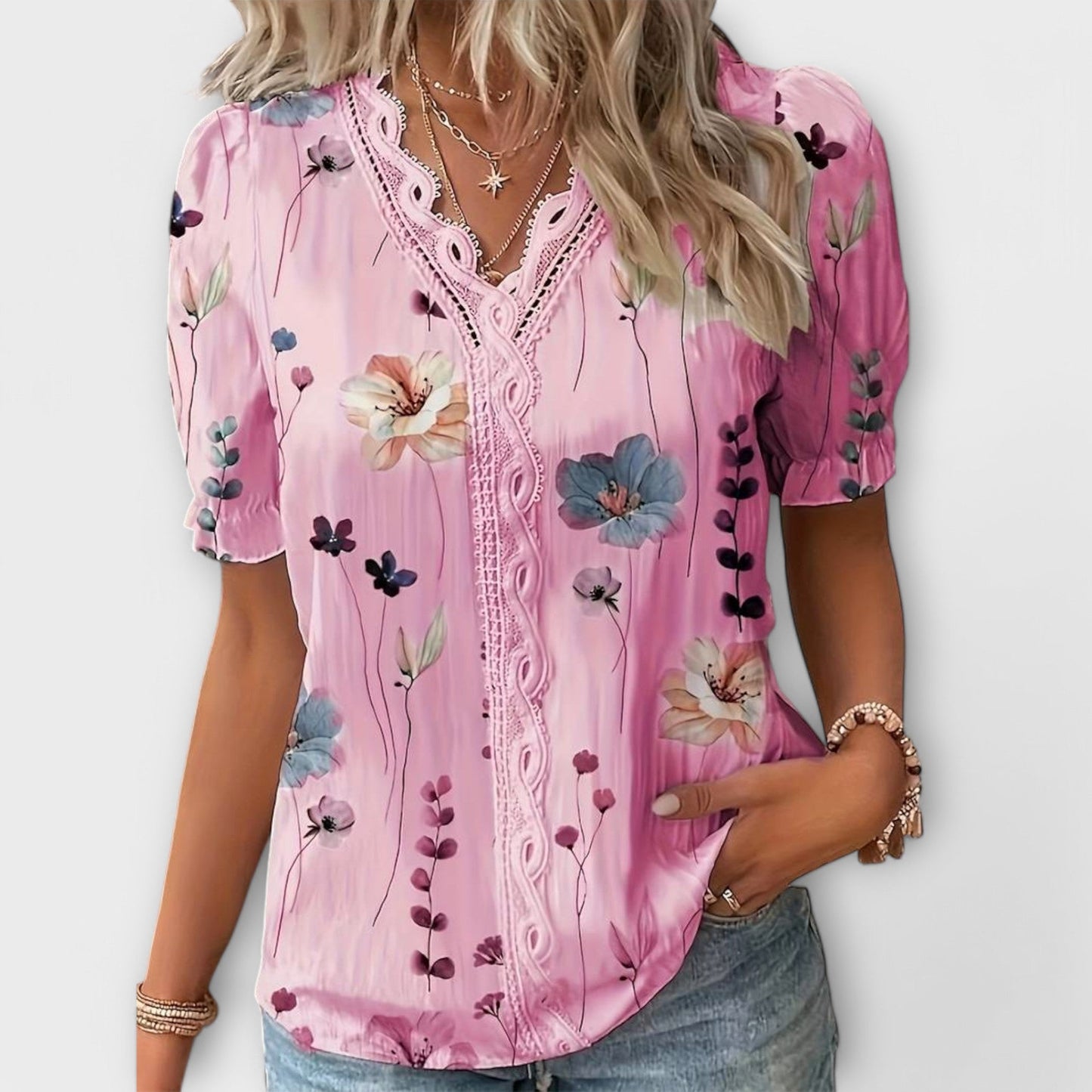 Emily - Moderna bluza s s U-izrezom