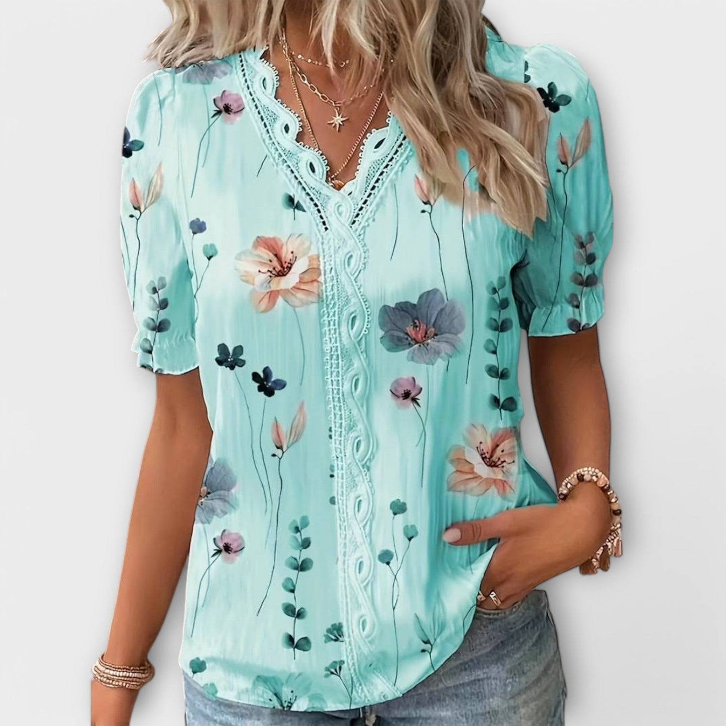 Emily - Moderna bluza s s U-izrezom
