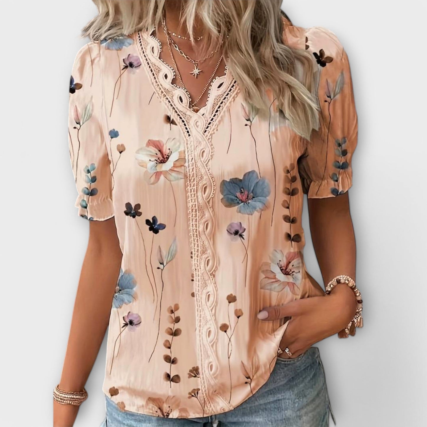 Emily - Moderna bluza s s U-izrezom