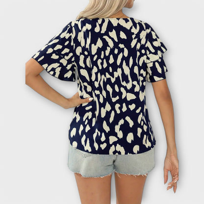 Evelyn - Ležerna bluza s krožnim izrezom