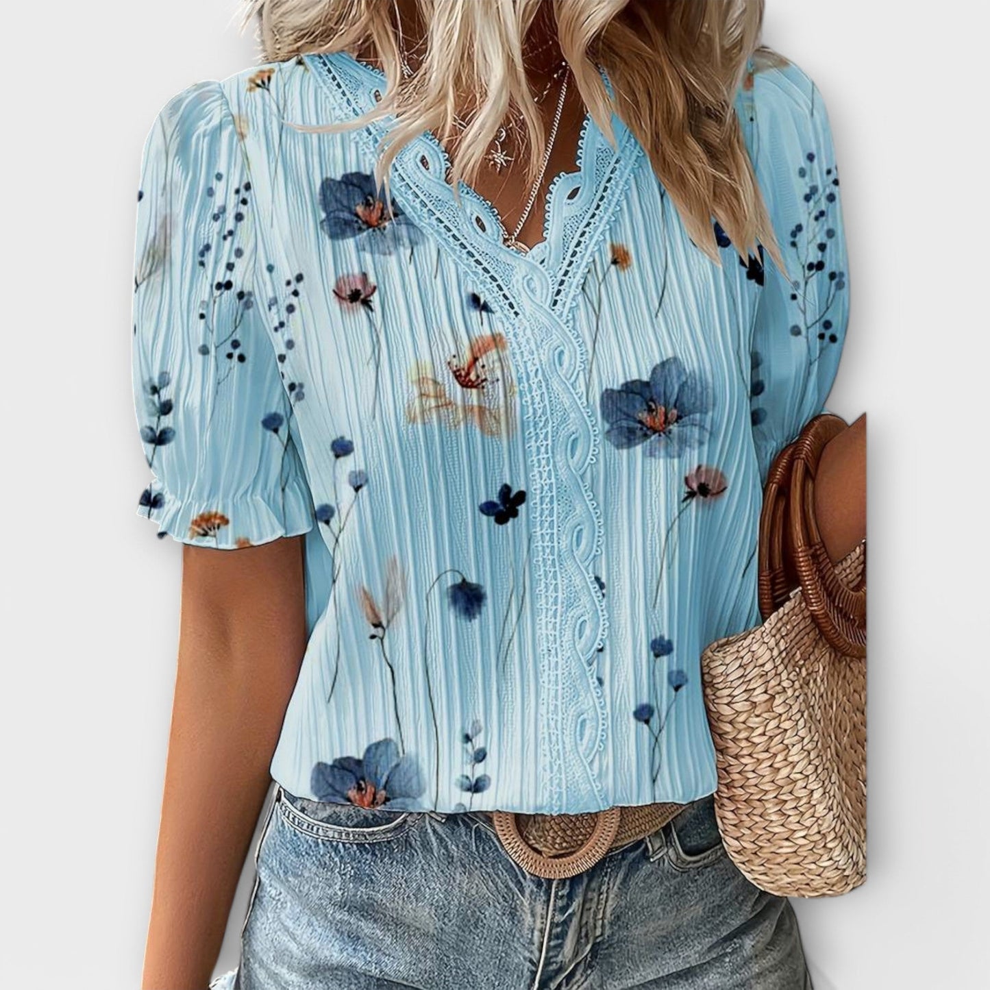 Emily - Moderna bluza s s U-izrezom