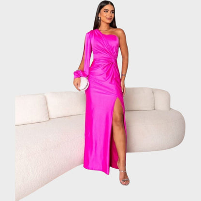 Marica – Elegantna duga haljina na eno rame