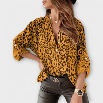 Moderna bluza s leopardovim s uzorkom