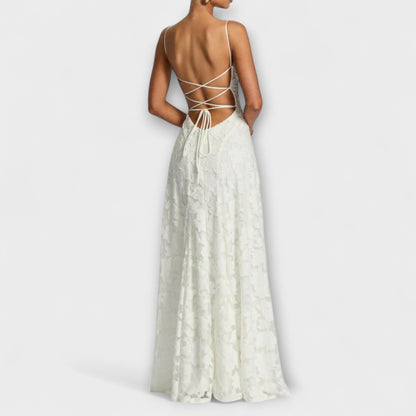 Emberly - Elegantna maxi haljina od žakardne tkanine