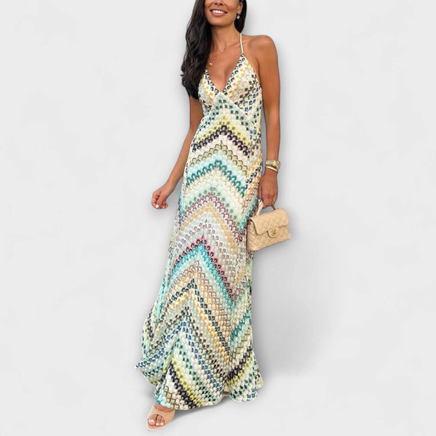 Remi - maxi haljina s barvitim herringbone s uzorkom od Missoni