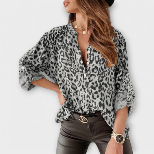 Moderna bluza s leopardovim s uzorkom