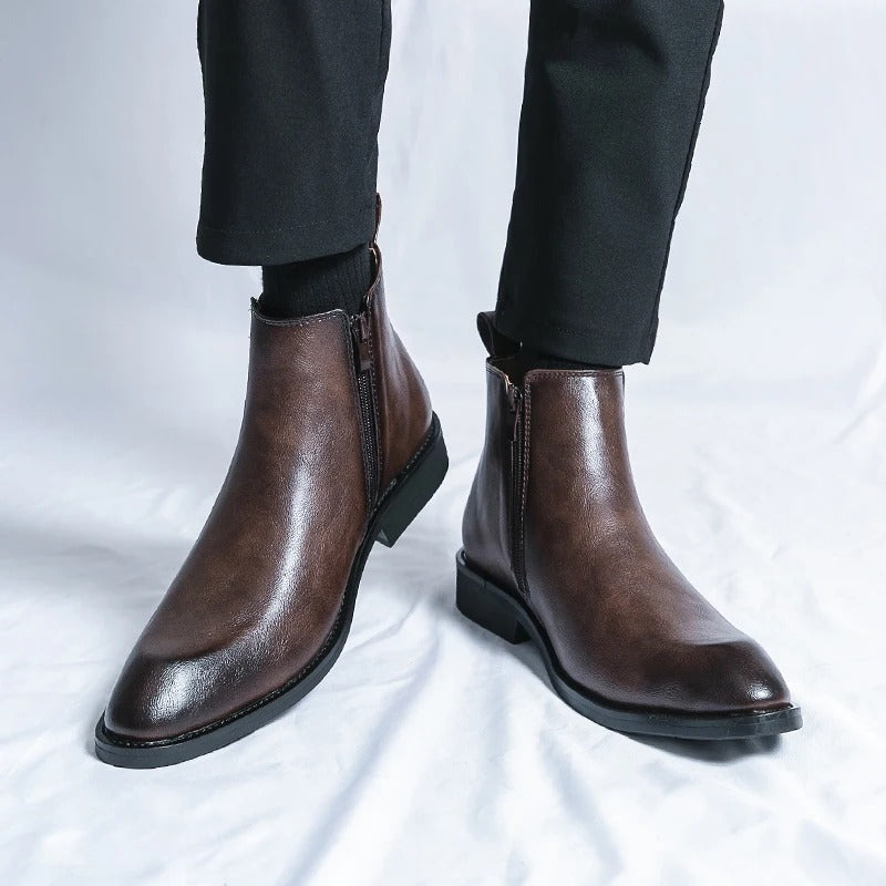 Nathan™ – Elegantne kožne Chelsea čizme s patentnim zatvaračem
