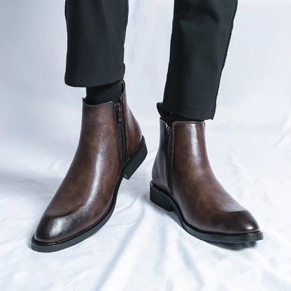 Nathan™ – Elegantne kožne Chelsea čizme s patentnim zatvaračem