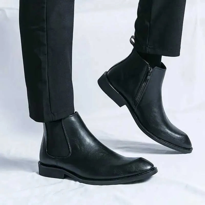 Nathan™ – Elegantne kožne Chelsea čizme s patentnim zatvaračem