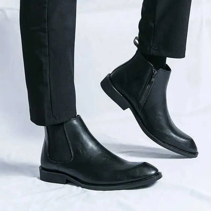 Nathan™ – Elegantne kožne Chelsea čizme s patentnim zatvaračem