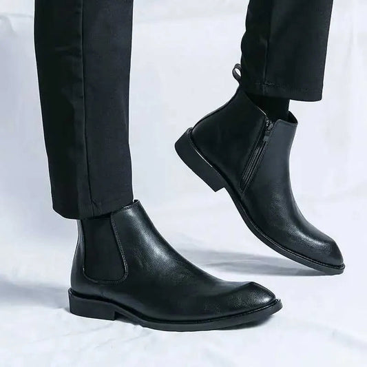 Nathan™ – Elegantne kožne Chelsea čizme s patentnim zatvaračem