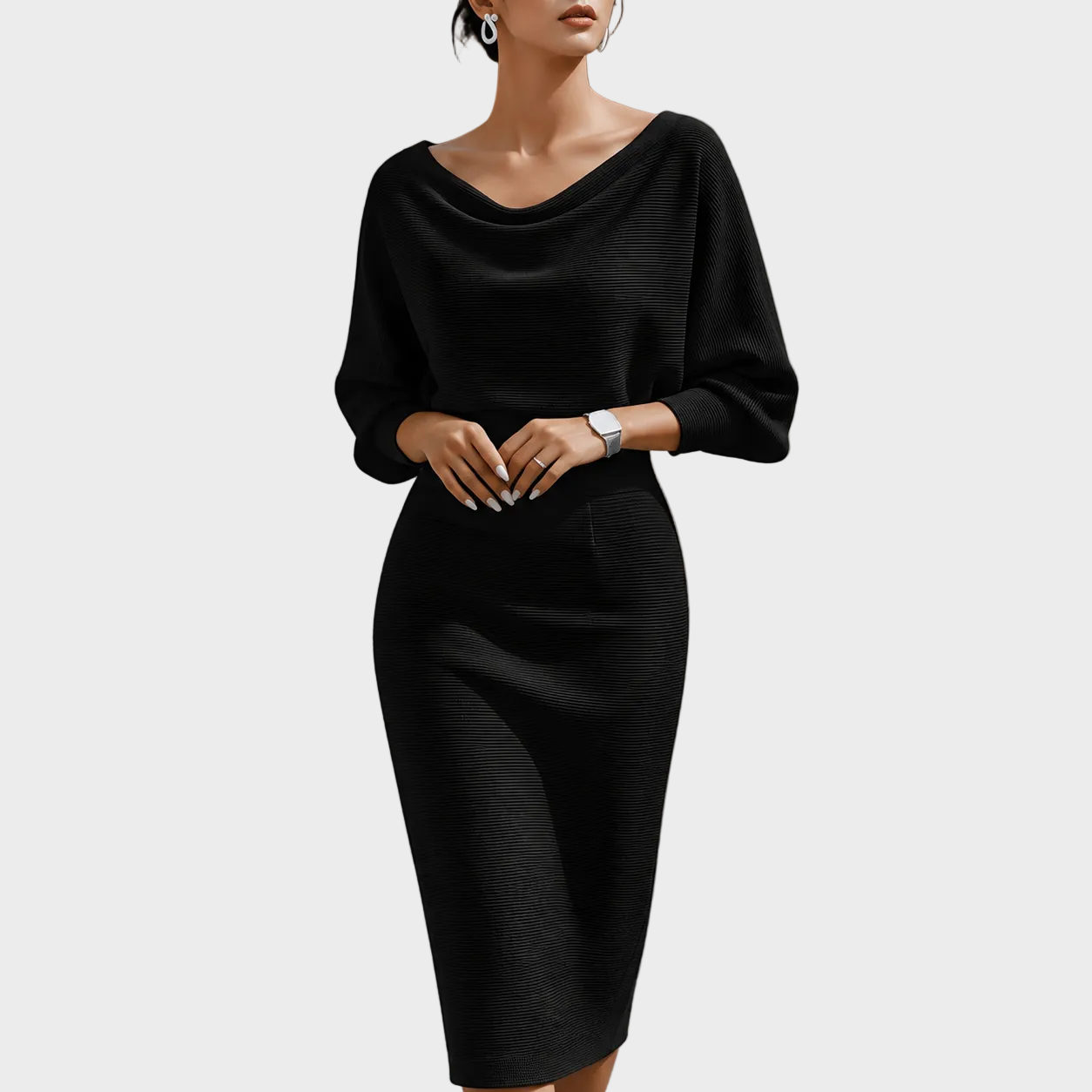 Elena – Elegantna Pletena midi haljina