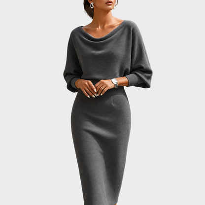 Elena – Elegantna Pletena midi haljina