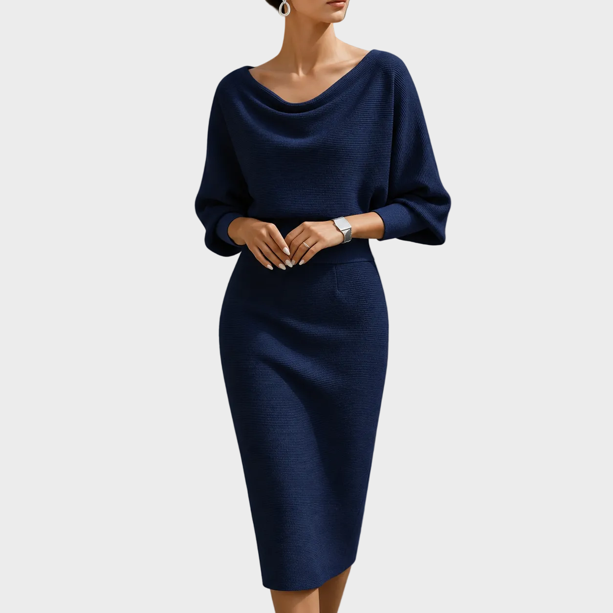 Elena – Elegantna Pletena midi haljina
