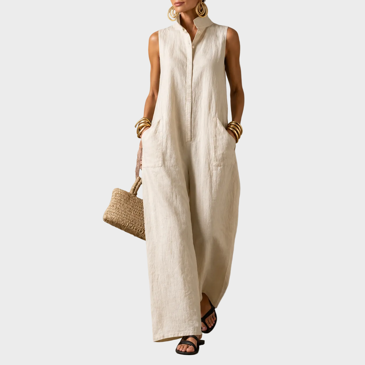 Sofia – Elegantna Lanena maxi haljina