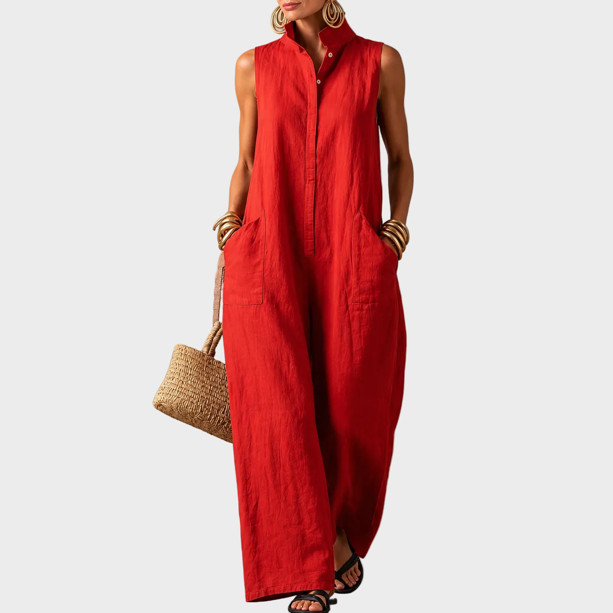 Sofia – Elegantna Lanena maxi haljina