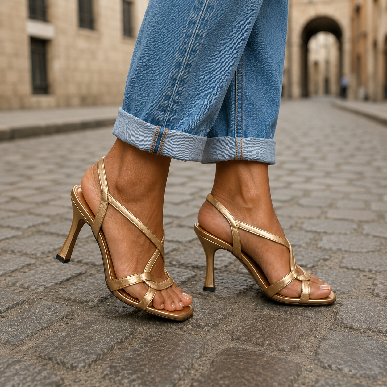 Nina – ortopedske sandale s elegantnom petom