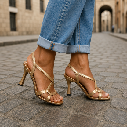 Nina – ortopedske sandale s elegantnom petom