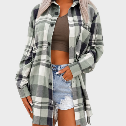 Nina – Karirana Oversize Košulja