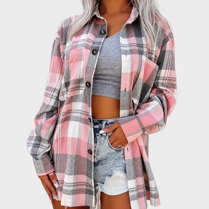 Nina – Karirana Oversize Košulja