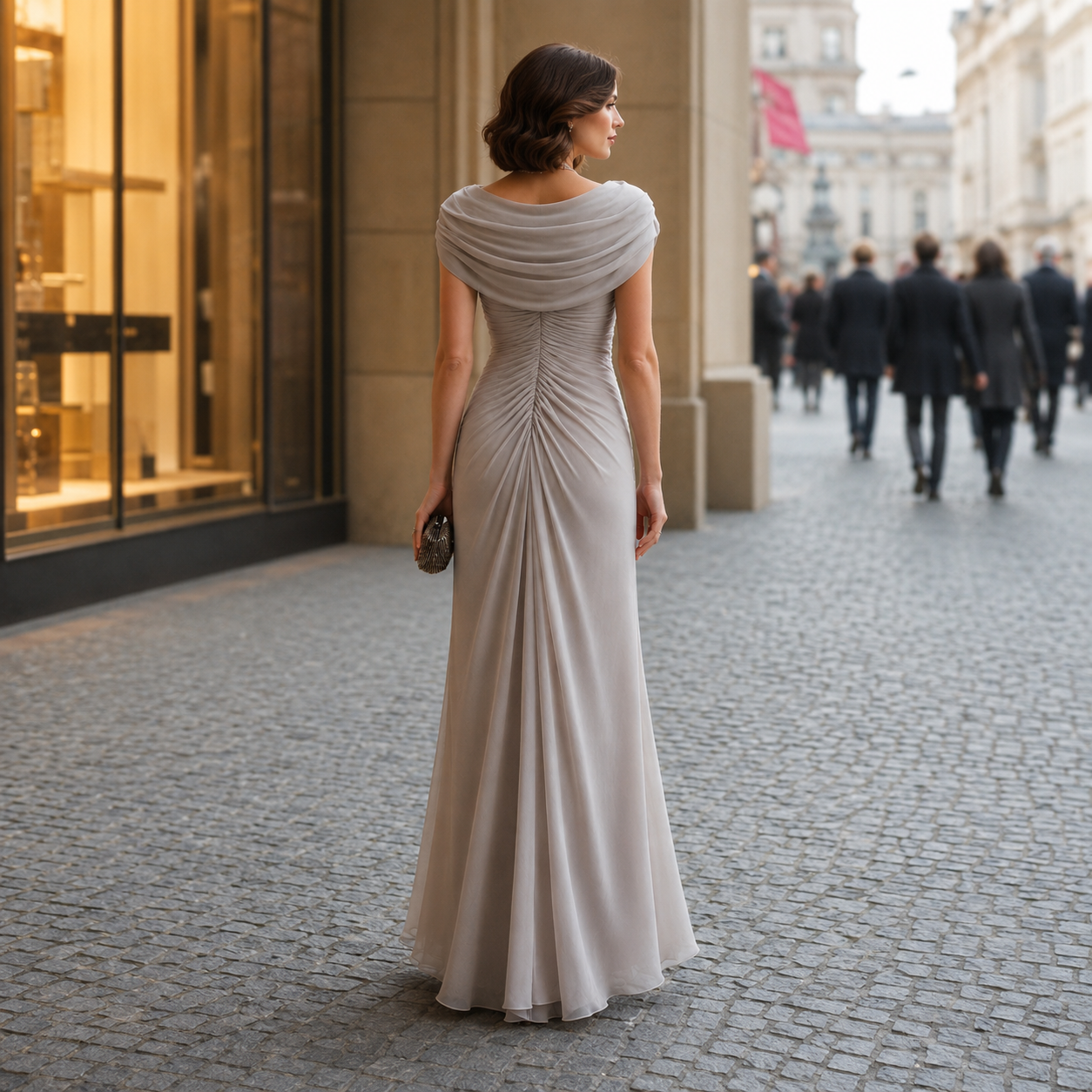Julija – Elegantna Drapirana večernja haljina