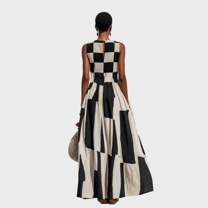 Valerija – Karirana maxi haljina