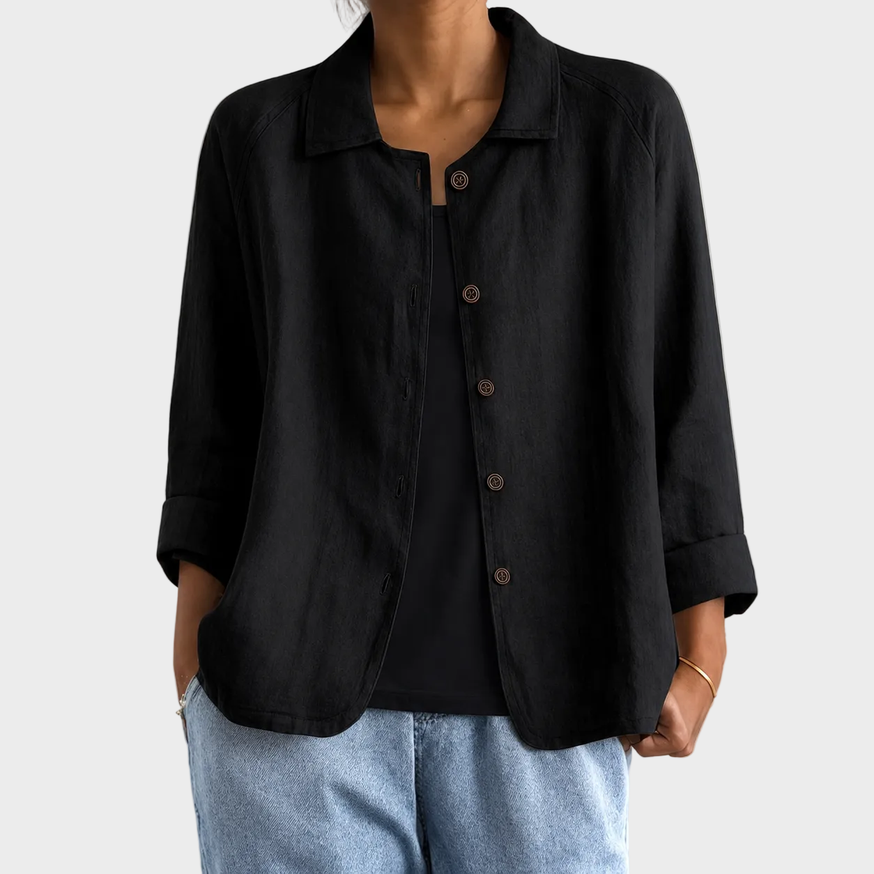 Ajda – Elegantna Lanena Jakna