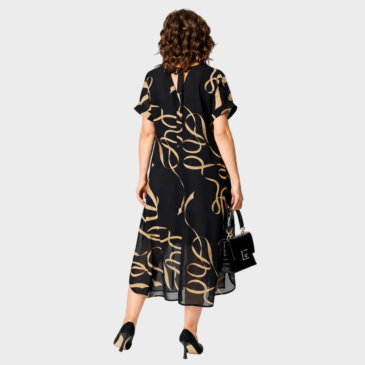 Elena – Elegantna Haljina S Modernim S uzorkom