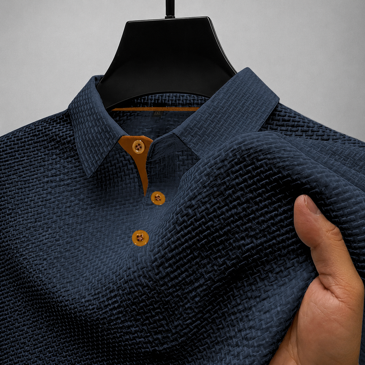 Luka – Elegantna Teksturirana Polo Majica
